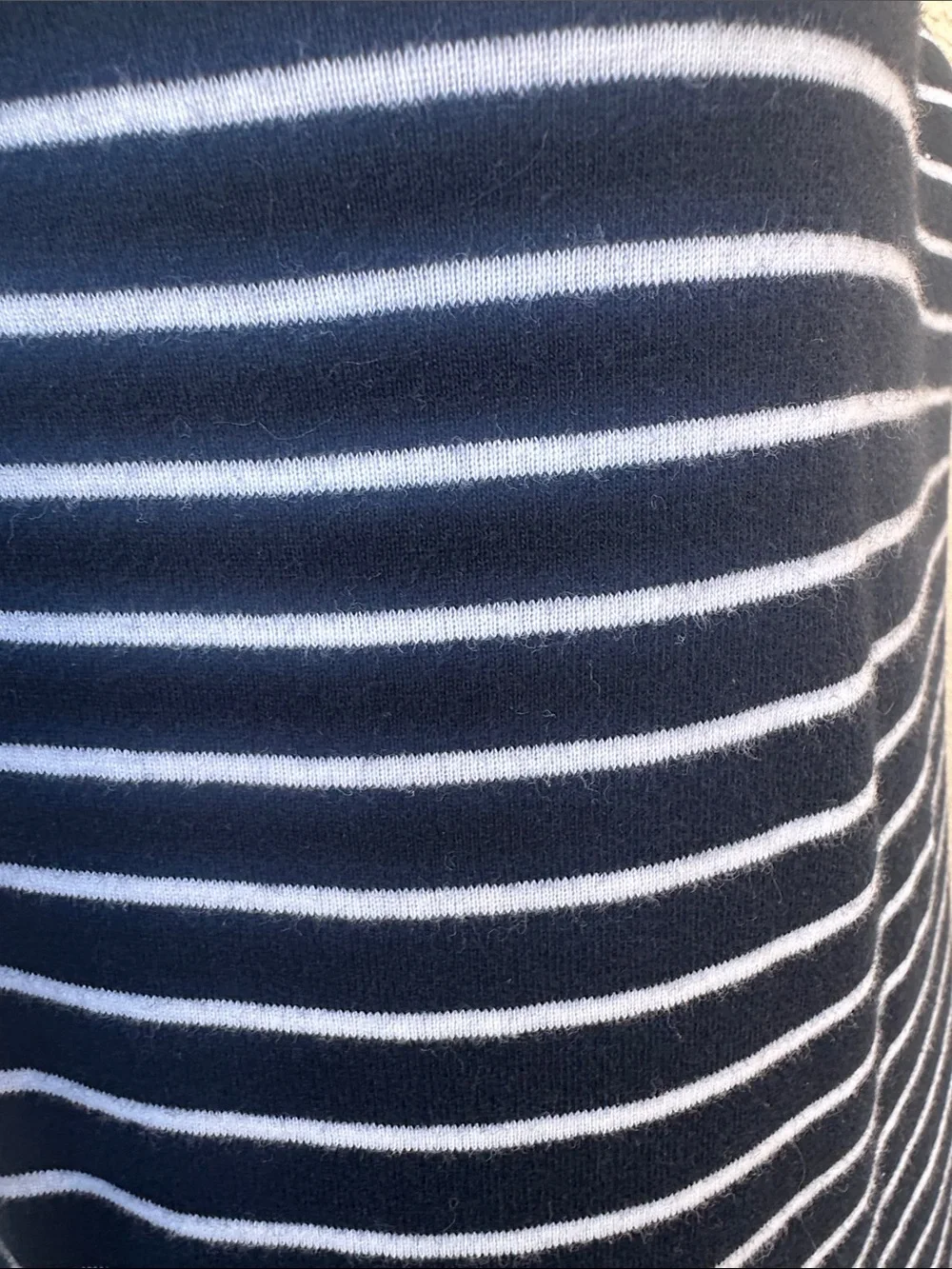 Navy & White Striped Long-Sleeve Top with Shoulder Buttons - Picture 6 of 9